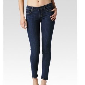 Paige Peg Skinny Jeans Dark Denim